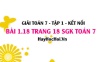 Bài 1.18 SGK Toán 7 tập 1 Kết nối tri thức